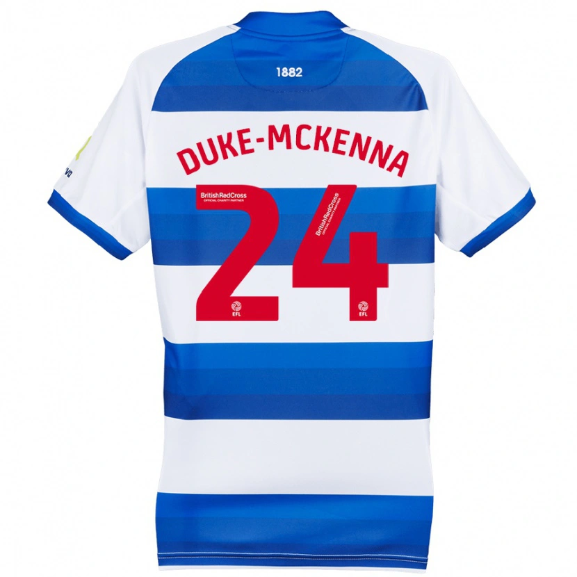 Danxen Herren Stephen Duke-Mckenna #24 Weiß Blau Heimtrikot Trikot 2024/25 T-Shirt
