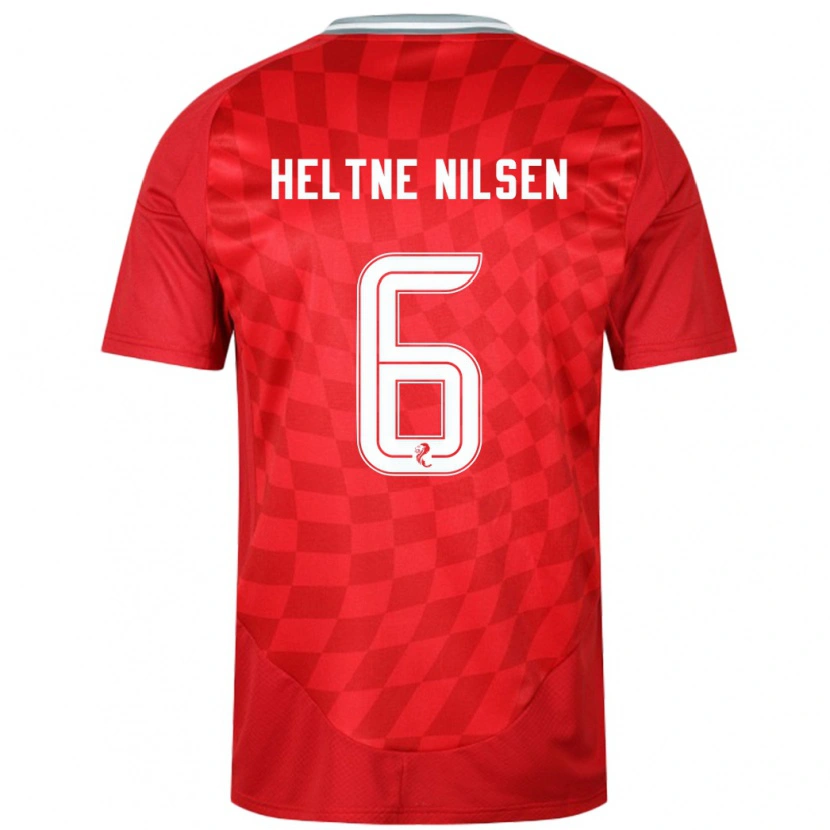 Danxen Herren Sivert Heltne Nilsen #6 Rot Heimtrikot Trikot 2024/25 T-Shirt