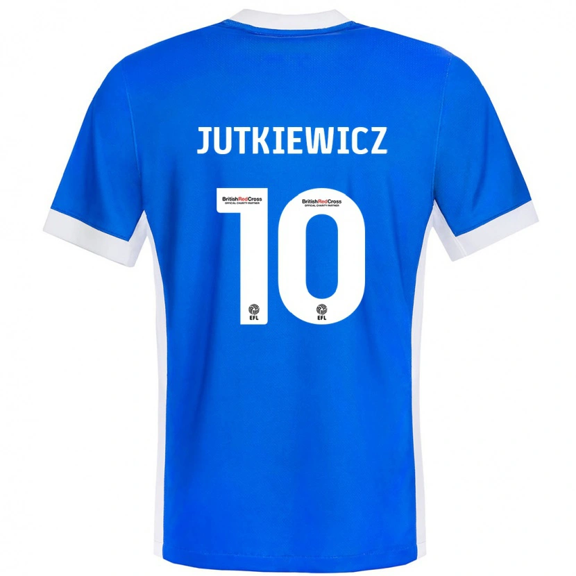 Danxen Herren Lukas Jutkiewicz #10 Blau Weiß Heimtrikot Trikot 2024/25 T-Shirt