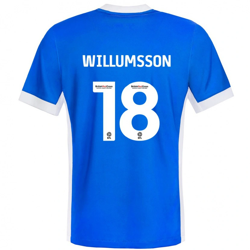Danxen Herren Willum Thór Willumsson #18 Blau Weiß Heimtrikot Trikot 2024/25 T-Shirt