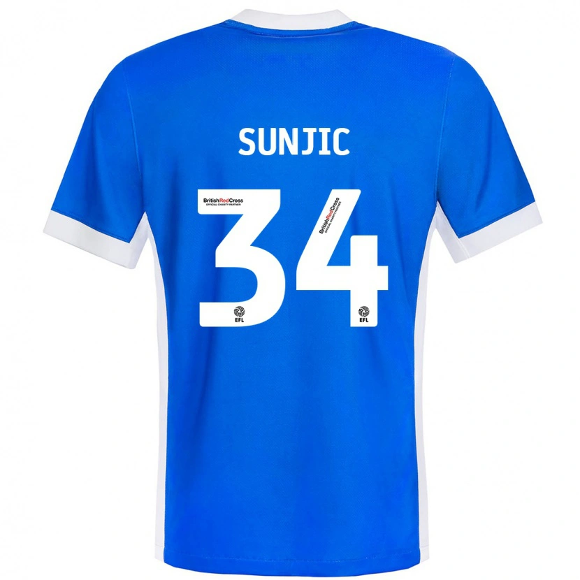 Danxen Herren Ivan Sunjic #34 Blau Weiß Heimtrikot Trikot 2024/25 T-Shirt