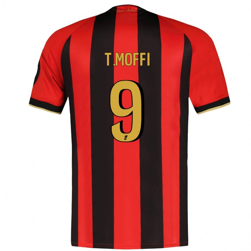 Danxen Herren Terem Moffi #9 Rot Schwarz Heimtrikot Trikot 2024/25 T-Shirt