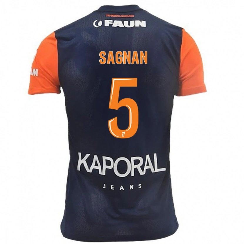 Danxen Herren Modibo Sagnan #5 Marineblau Orange Heimtrikot Trikot 2024/25 T-Shirt
