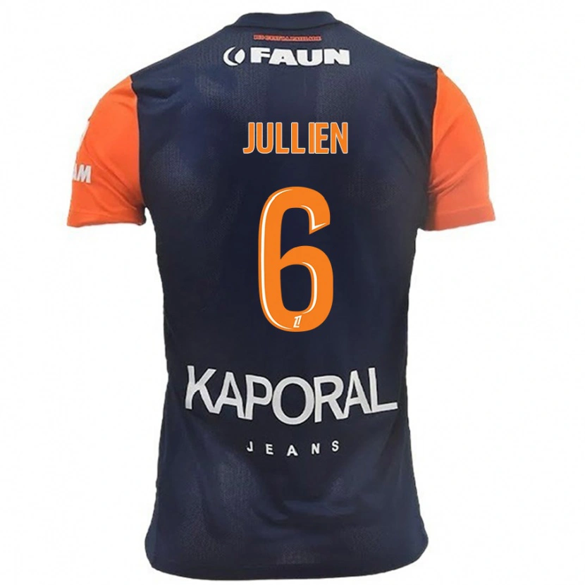 Danxen Herren Christopher Jullien #6 Marineblau Orange Heimtrikot Trikot 2024/25 T-Shirt