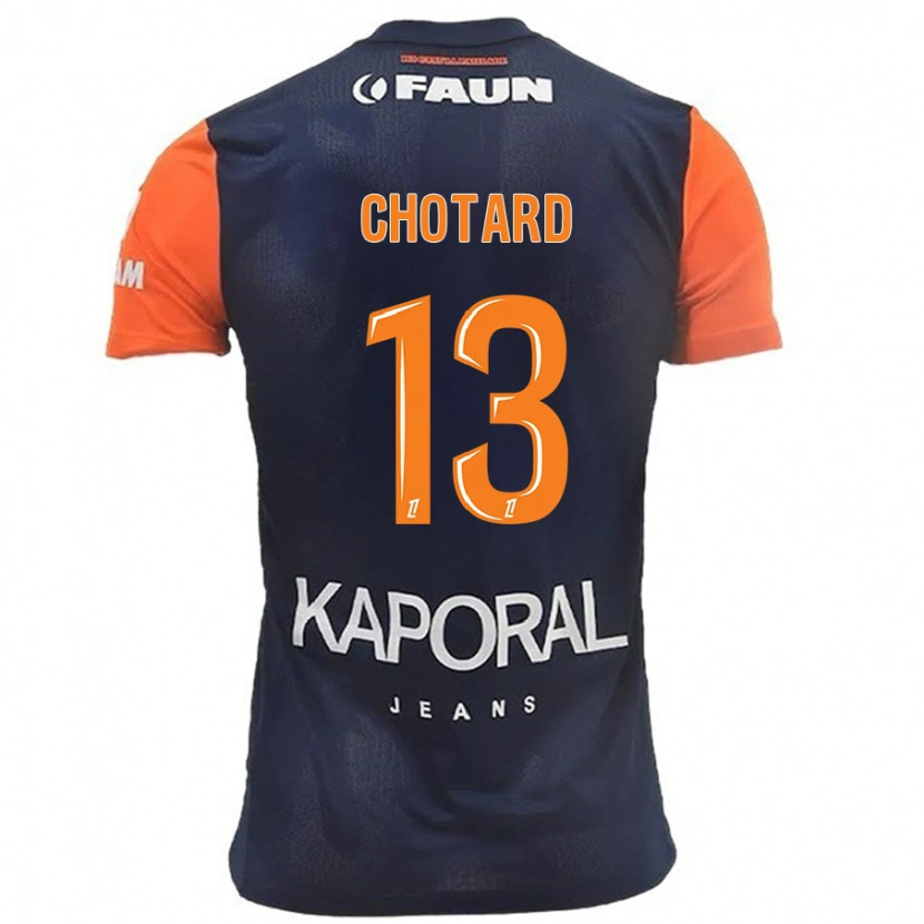 Danxen Herren Joris Chotard #13 Marineblau Orange Heimtrikot Trikot 2024/25 T-Shirt
