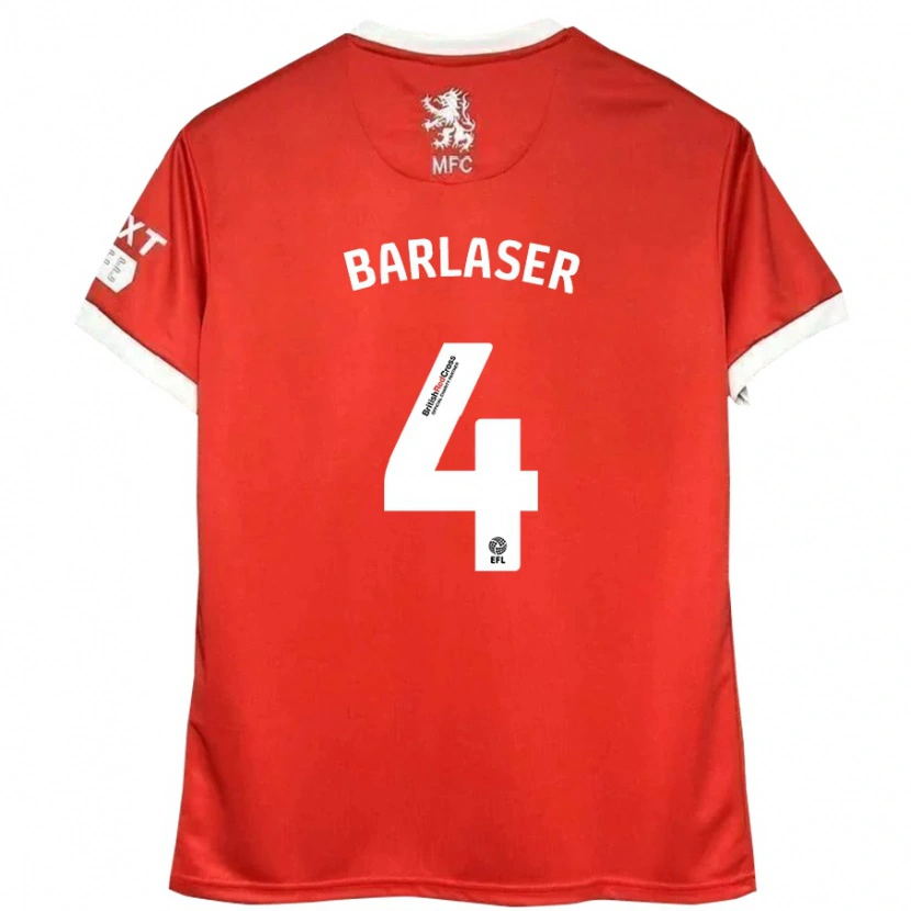 Danxen Herren Dan Barlaser #4 Rot Weiß Heimtrikot Trikot 2024/25 T-Shirt