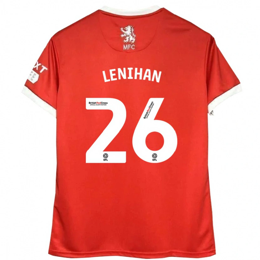 Danxen Herren Darragh Lenihan #26 Rot Weiß Heimtrikot Trikot 2024/25 T-Shirt