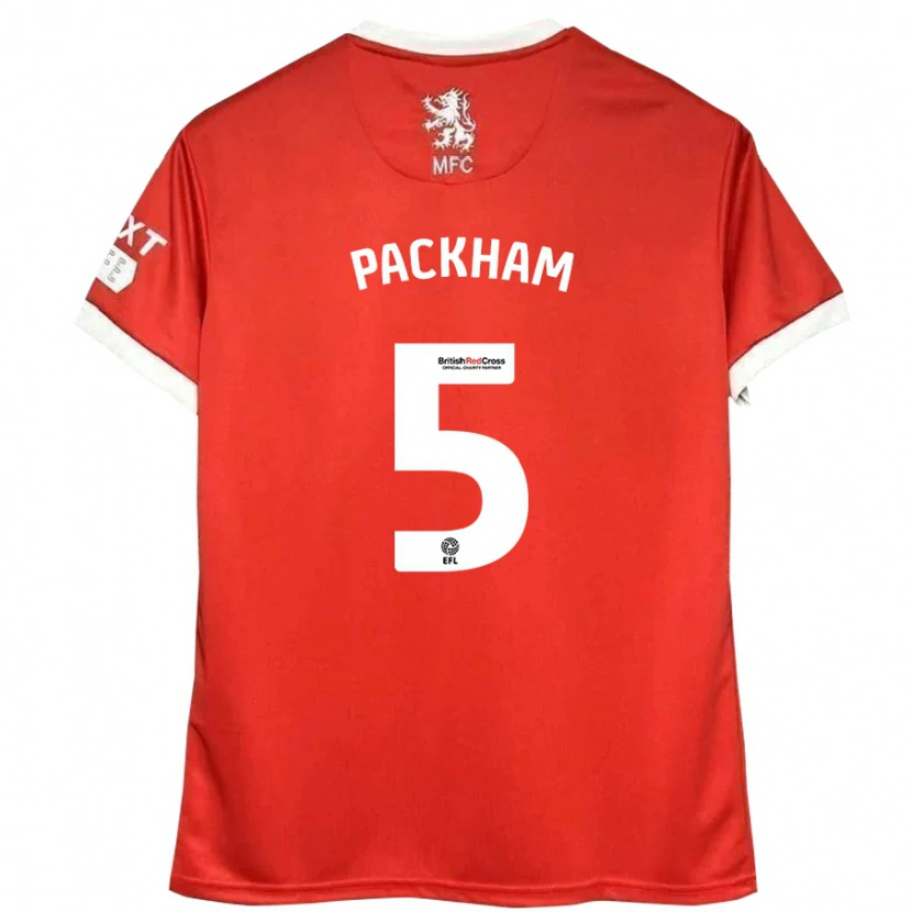 Danxen Herren Ellen Packham #5 Rot Weiß Heimtrikot Trikot 2024/25 T-Shirt