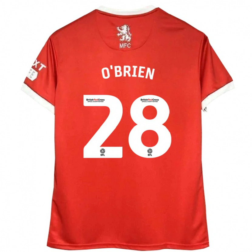 Danxen Herren Lewis O'brien #28 Rot Weiß Heimtrikot Trikot 2024/25 T-Shirt