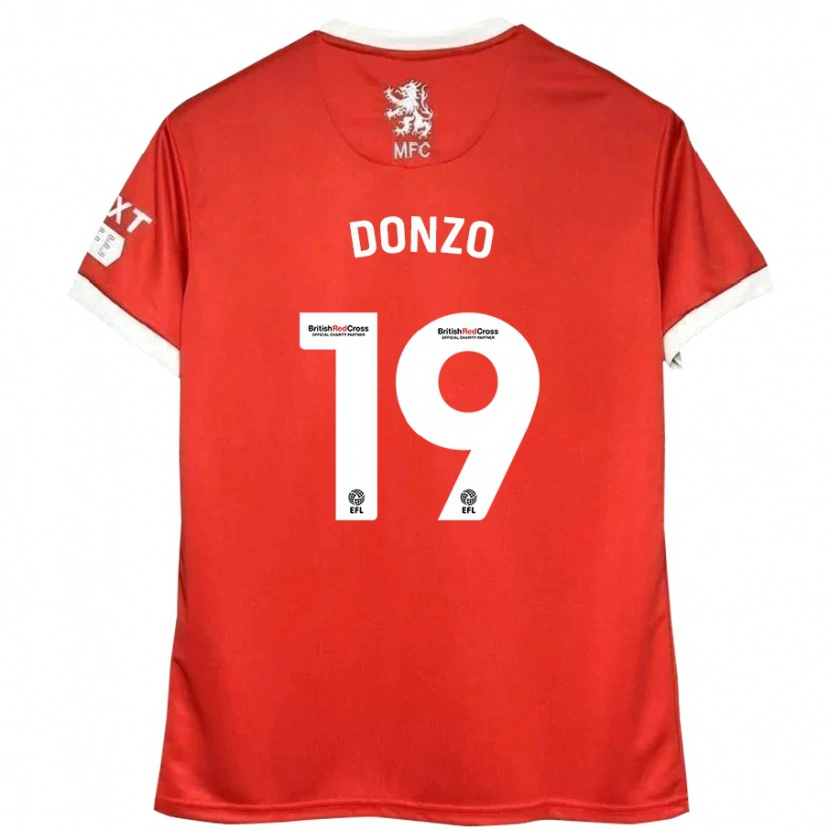 Danxen Herren Jolie Donzo #19 Rot Weiß Heimtrikot Trikot 2024/25 T-Shirt