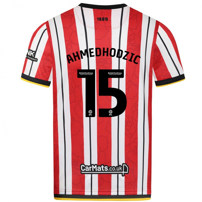Danxen Herren Anel Ahmedhodzic #15 Rot Weiße Streifen Heimtrikot Trikot 2024/25 T-Shirt