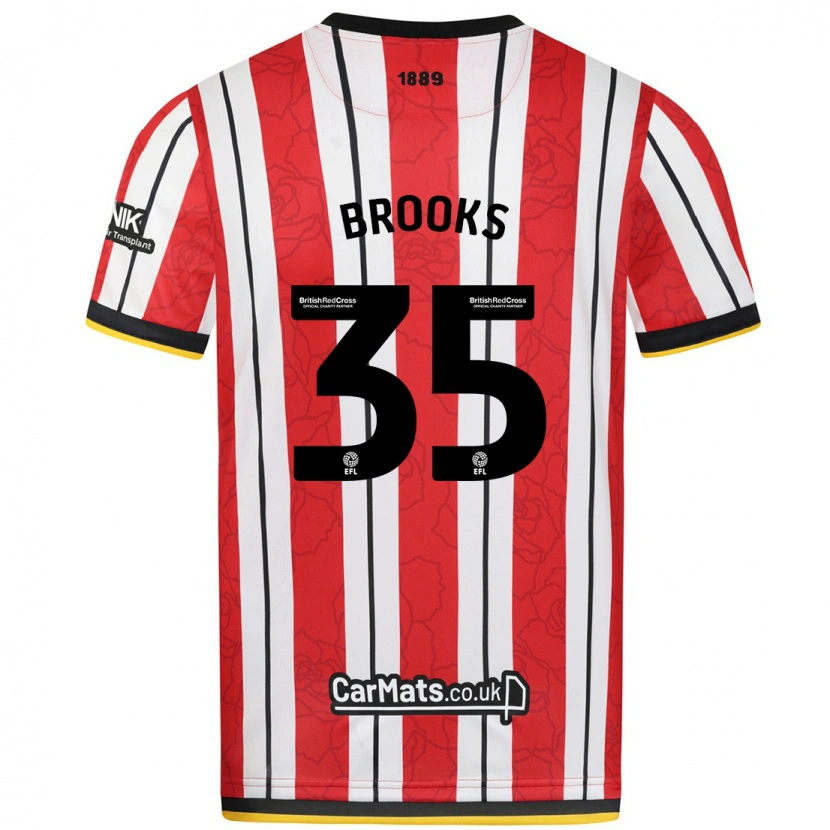 Danxen Herren Andre Brooks #35 Rot Weiße Streifen Heimtrikot Trikot 2024/25 T-Shirt
