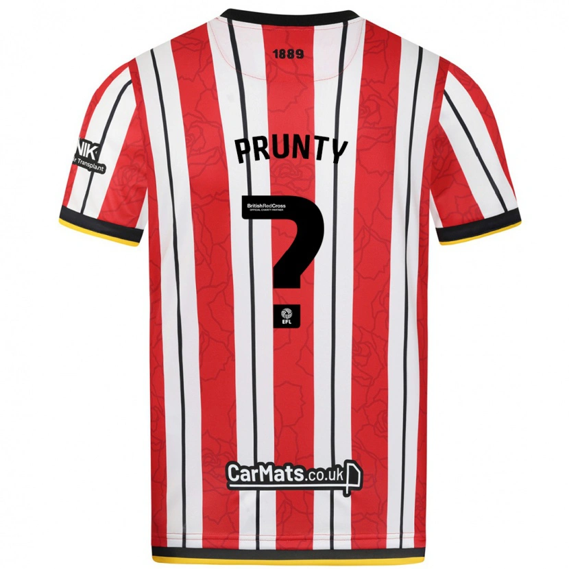 Danxen Herren Jayden Prunty #0 Rot Weiße Streifen Heimtrikot Trikot 2024/25 T-Shirt