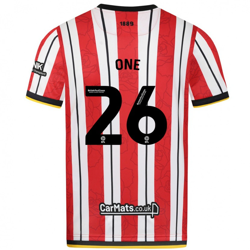 Danxen Herren Ryan Oné #26 Rot Weiße Streifen Heimtrikot Trikot 2024/25 T-Shirt