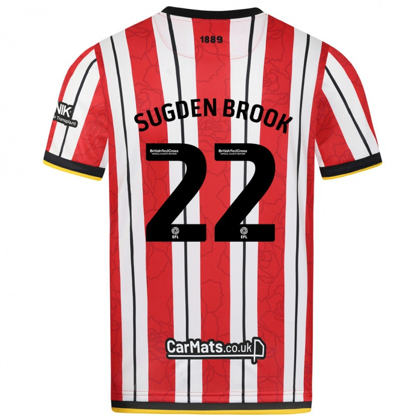 Danxen Herren Darcie Sugden-Brook #22 Rot Weiße Streifen Heimtrikot Trikot 2024/25 T-Shirt