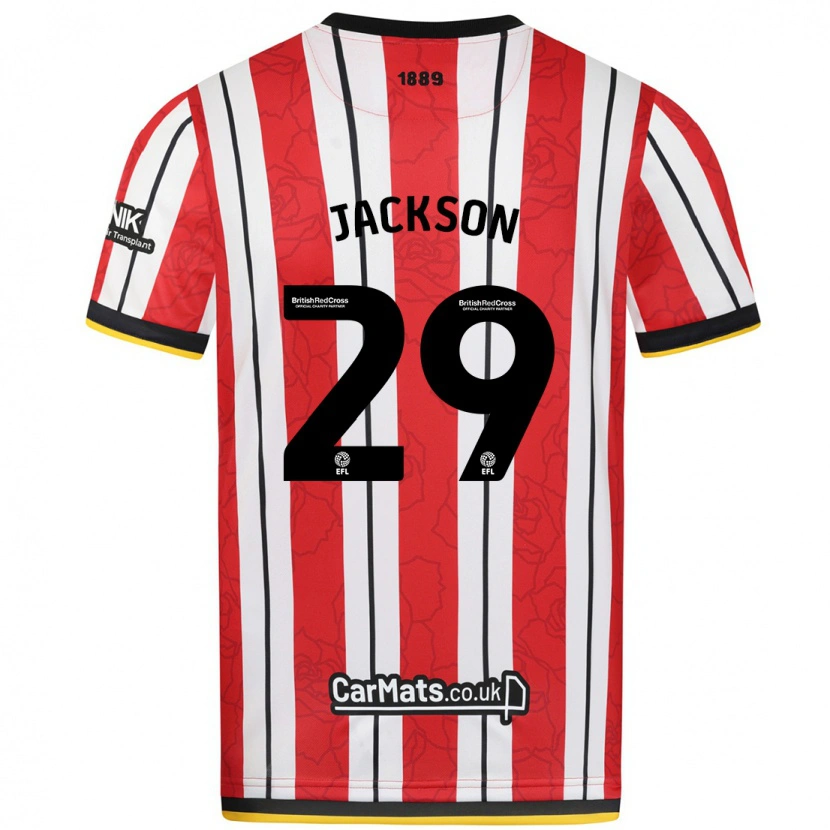 Danxen Herren Fallon Connolly-Jackson #29 Rot Weiße Streifen Heimtrikot Trikot 2024/25 T-Shirt