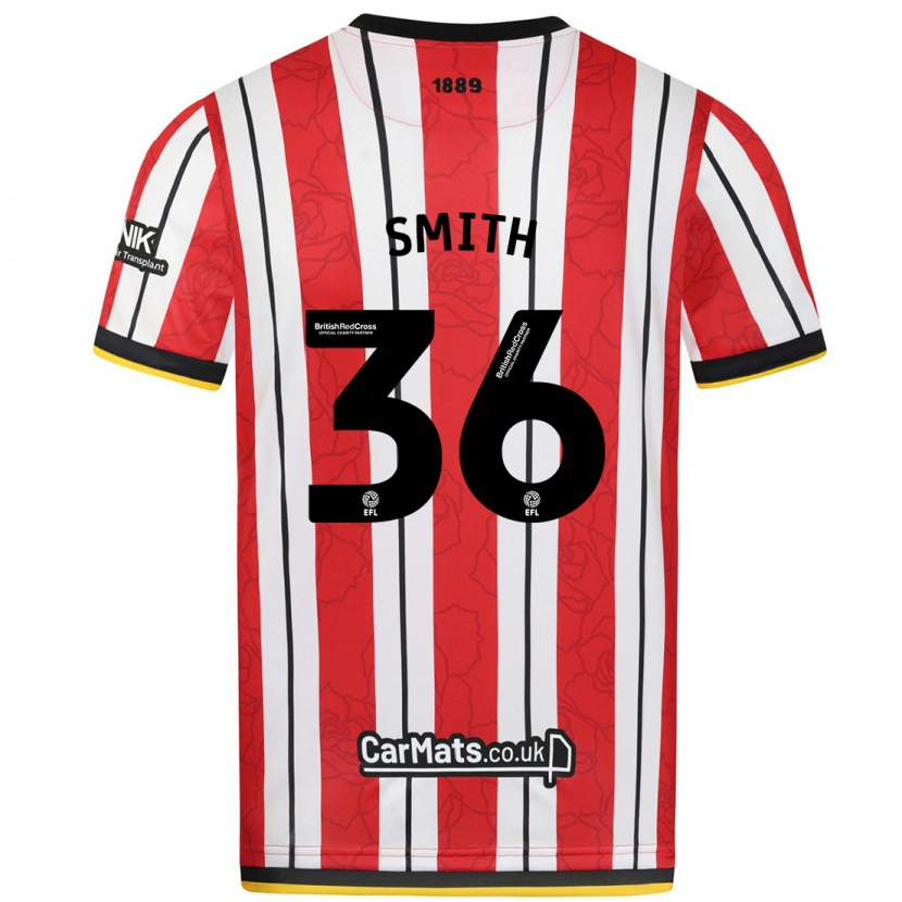 Danxen Herren Joshua Smith #36 Rot Weiße Streifen Heimtrikot Trikot 2024/25 T-Shirt