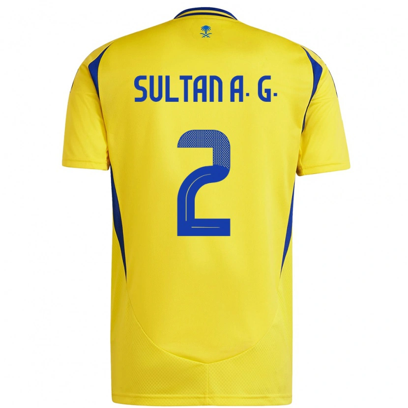 Danxen Herren Sultan Al-Ghannam #2 Gelb Blau Heimtrikot Trikot 2024/25 T-Shirt