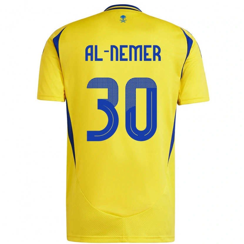 Danxen Herren Meshari Al-Nemer #30 Gelb Blau Heimtrikot Trikot 2024/25 T-Shirt