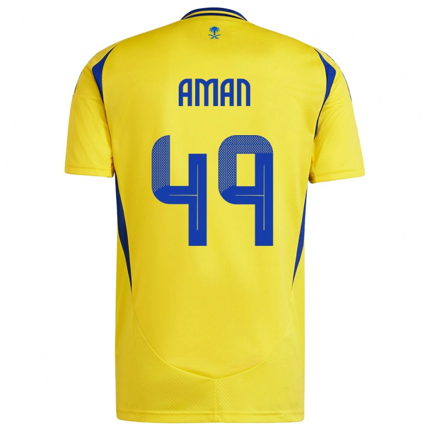 Danxen Herren Awad Aman #49 Gelb Blau Heimtrikot Trikot 2024/25 T-Shirt