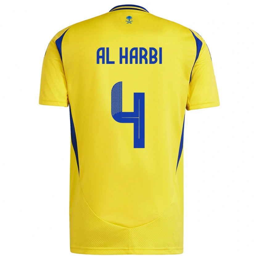 Danxen Herren Fay Al-Harbi #4 Gelb Blau Heimtrikot Trikot 2024/25 T-Shirt