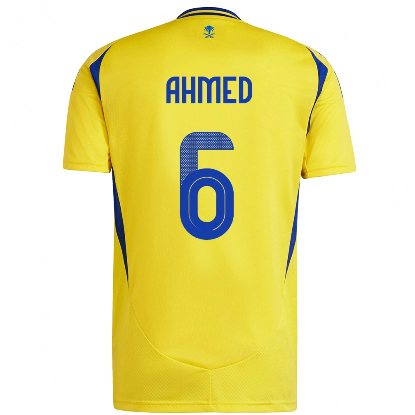 Danxen Herren Aseel Ahmed #6 Gelb Blau Heimtrikot Trikot 2024/25 T-Shirt