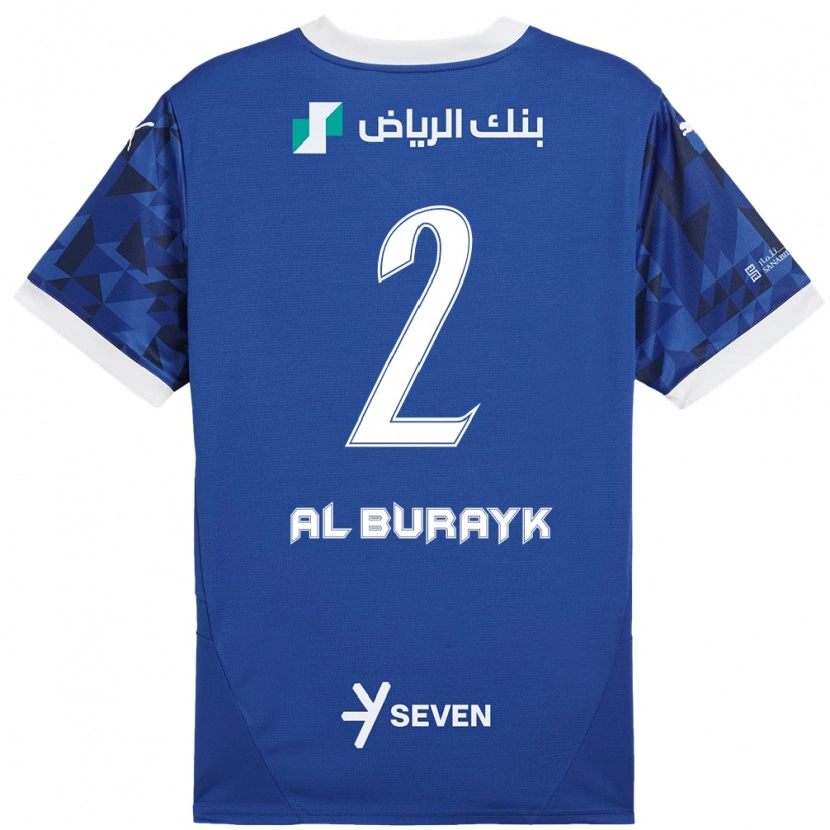 Danxen Herren Mohammed Al-Burayk #2 Dunkelblau Weiß Heimtrikot Trikot 2024/25 T-Shirt