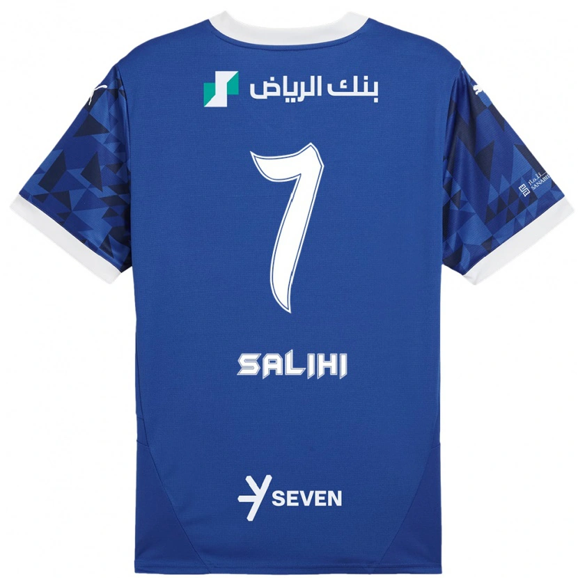 Danxen Herren Shokhan Salihi #7 Dunkelblau Weiß Heimtrikot Trikot 2024/25 T-Shirt