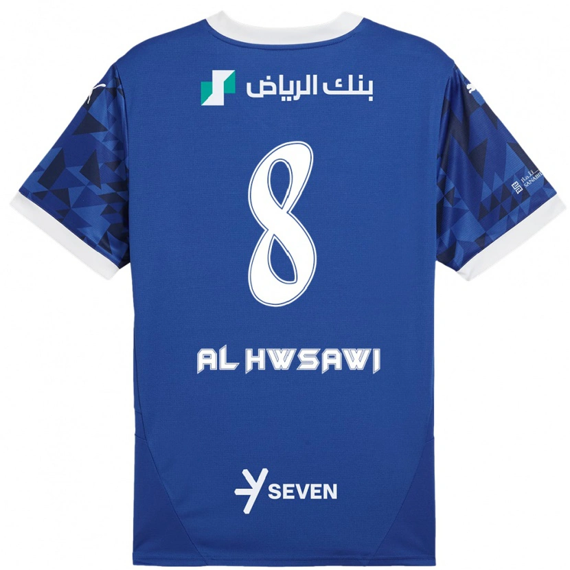Danxen Herren Al Bandari Al-Hwsawi #8 Dunkelblau Weiß Heimtrikot Trikot 2024/25 T-Shirt