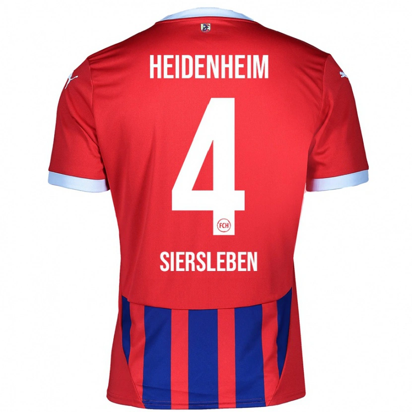 Danxen Herren Tim Siersleben #4 Rot Blau Heimtrikot Trikot 2024/25 T-Shirt