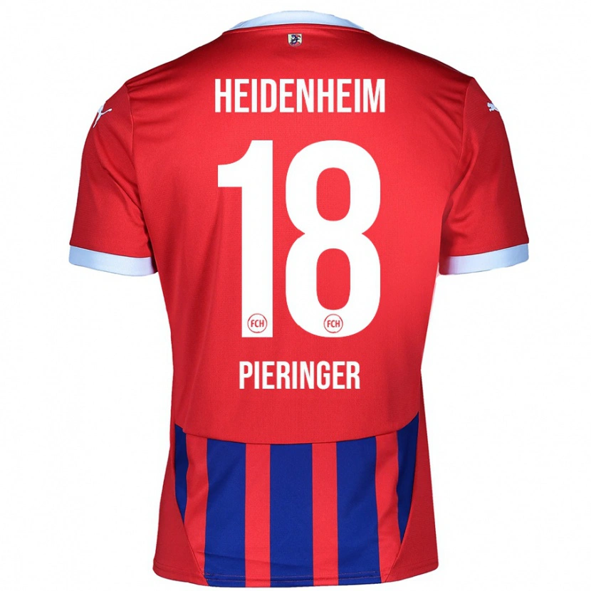 Danxen Herren Marvin Pieringer #18 Rot Blau Heimtrikot Trikot 2024/25 T-Shirt