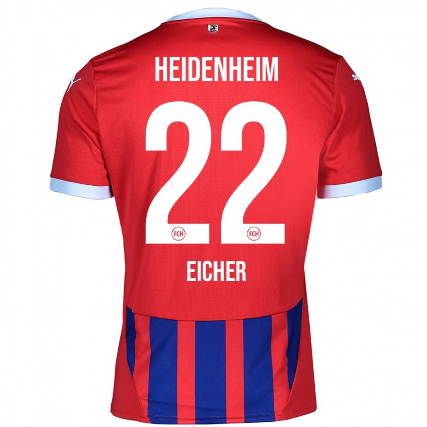 Danxen Herren Vitus Eicher #22 Rot Blau Heimtrikot Trikot 2024/25 T-Shirt