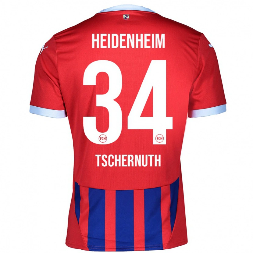 Danxen Herren Paul Tschernuth #34 Rot Blau Heimtrikot Trikot 2024/25 T-Shirt