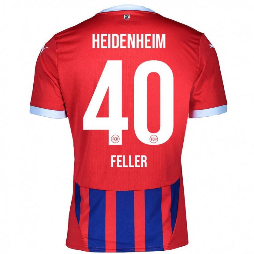 Danxen Herren Frank Feller #40 Rot Blau Heimtrikot Trikot 2024/25 T-Shirt