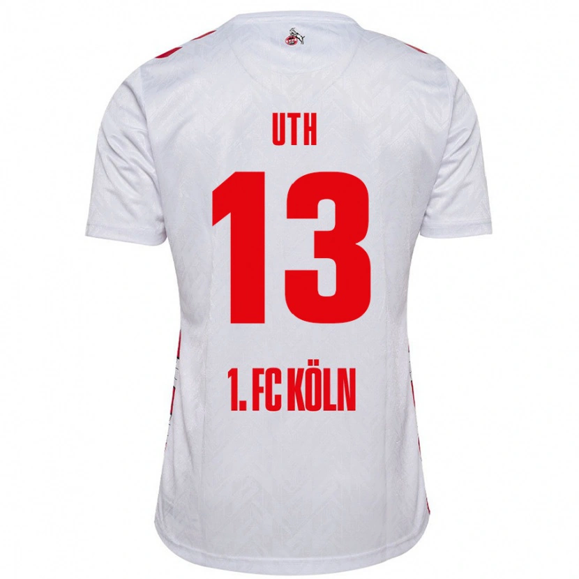 Danxen Herren Mark Uth #13 Weiß Rot Heimtrikot Trikot 2024/25 T-Shirt