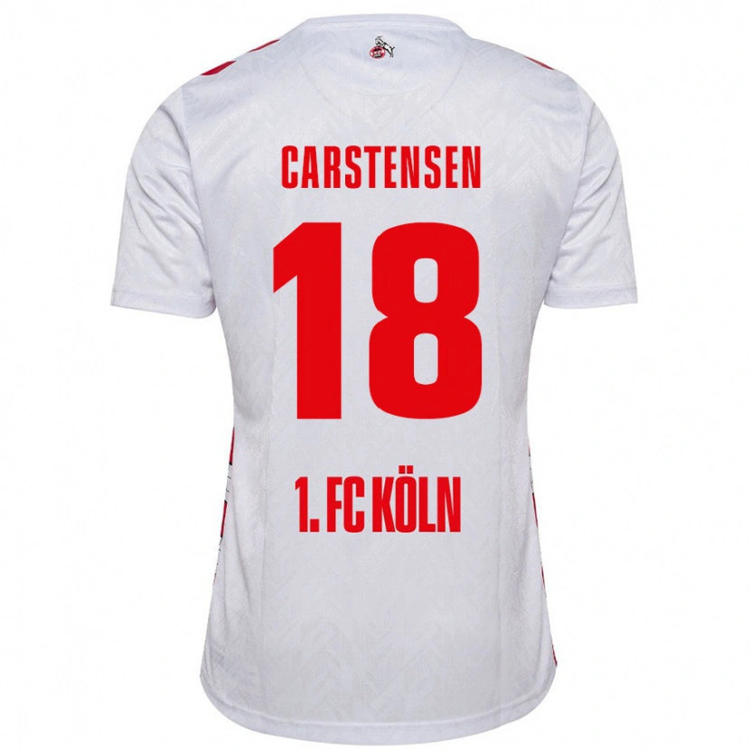 Danxen Herren Rasmus Carstensen #18 Weiß Rot Heimtrikot Trikot 2024/25 T-Shirt