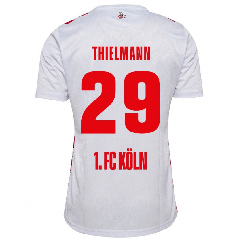 Danxen Herren Jan Thielmann #29 Weiß Rot Heimtrikot Trikot 2024/25 T-Shirt