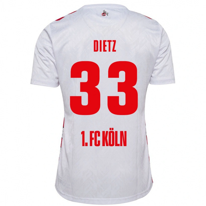 Danxen Herren Florian Dietz #33 Weiß Rot Heimtrikot Trikot 2024/25 T-Shirt