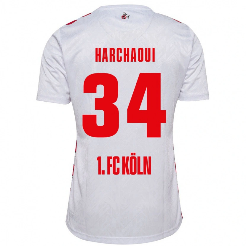 Danxen Herren Fayssal Harchaoui #34 Weiß Rot Heimtrikot Trikot 2024/25 T-Shirt
