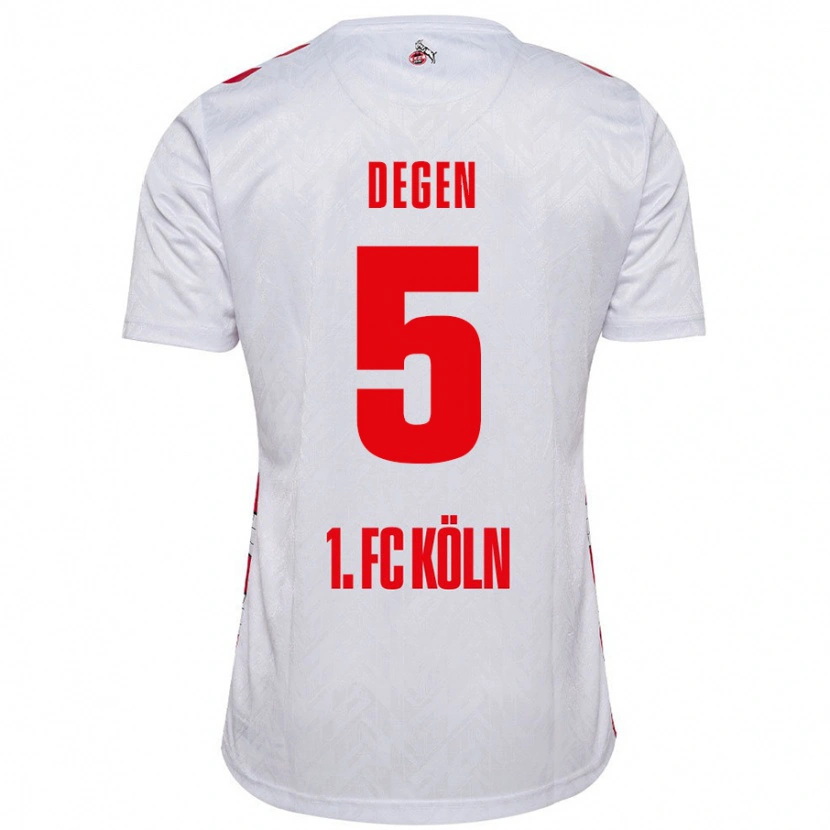 Danxen Herren Celina Degen #5 Weiß Rot Heimtrikot Trikot 2024/25 T-Shirt