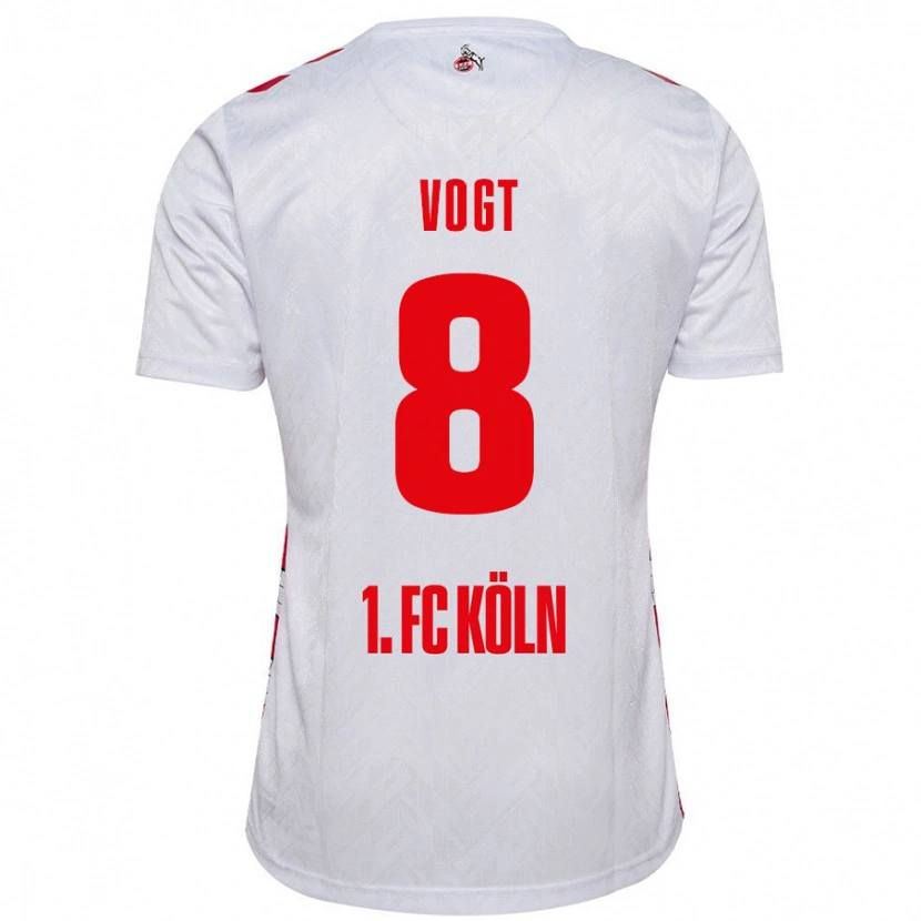 Danxen Herren Laura Vogt #8 Weiß Rot Heimtrikot Trikot 2024/25 T-Shirt