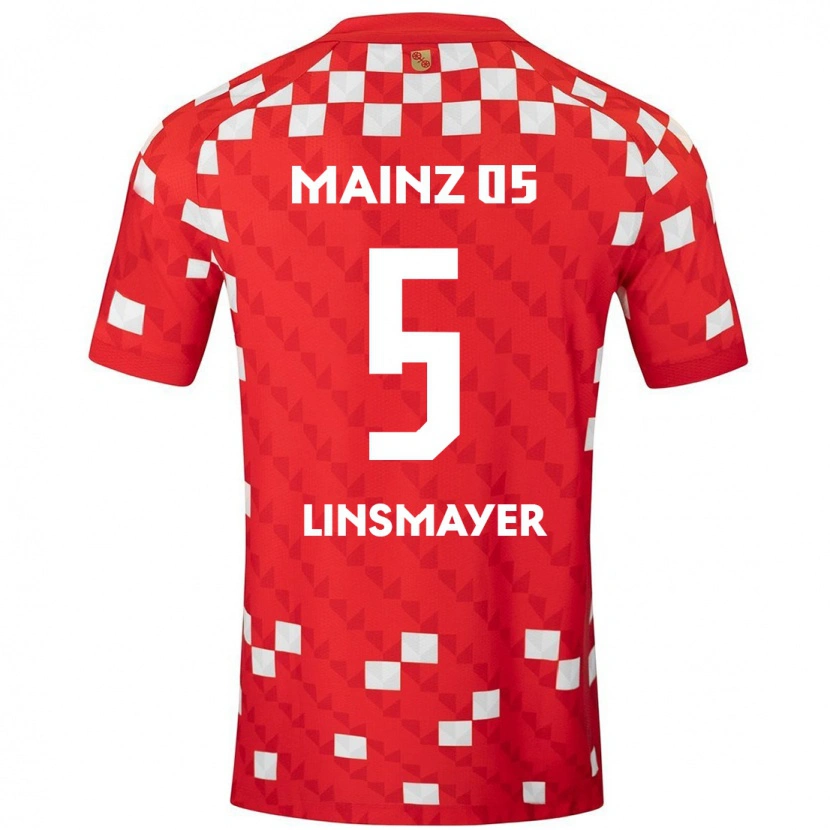 Danxen Herren Denis Linsmayer #5 Weiß Rot Heimtrikot Trikot 2024/25 T-Shirt