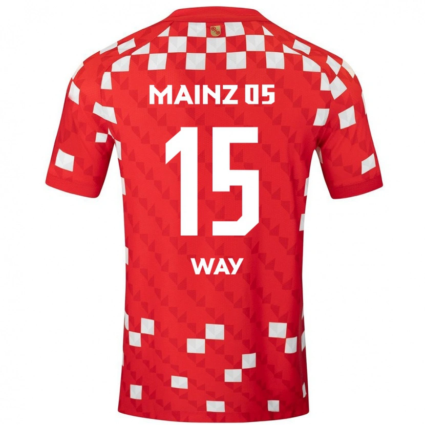 Danxen Herren Cecilia Way #15 Weiß Rot Heimtrikot Trikot 2024/25 T-Shirt