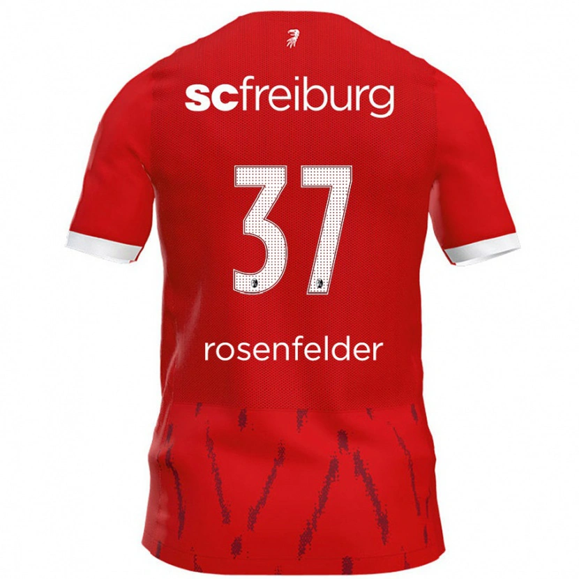 Danxen Herren Max Rosenfelder #37 Rot Heimtrikot Trikot 2024/25 T-Shirt