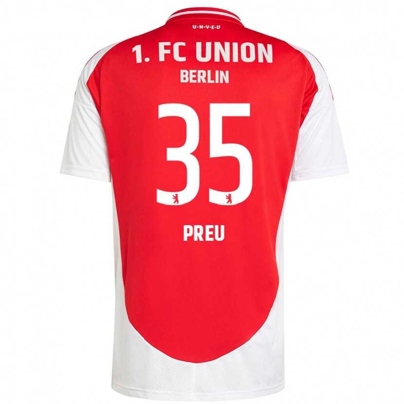 Danxen Herren David Preu #35 Rot Weiß Heimtrikot Trikot 2024/25 T-Shirt
