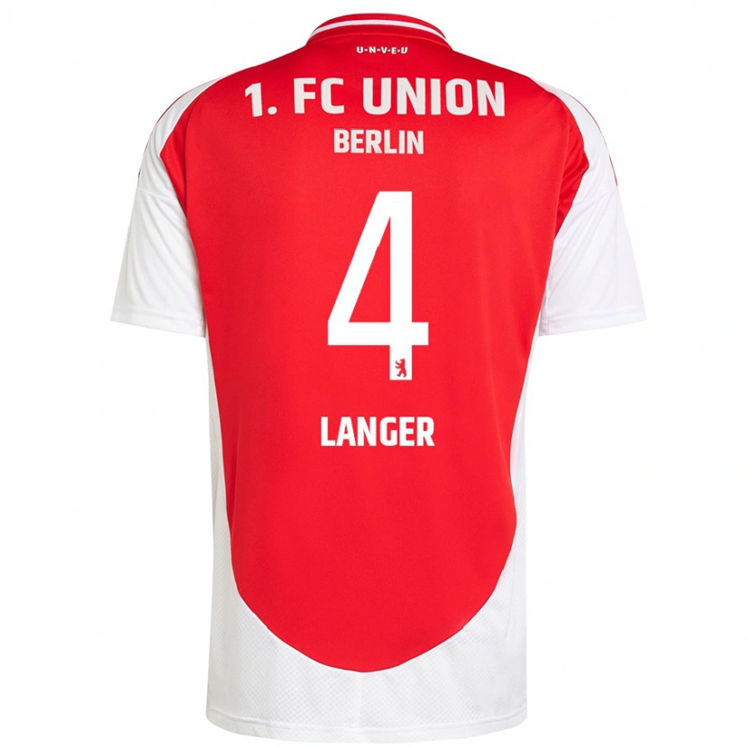 Danxen Herren Richard Langer #4 Rot Weiß Heimtrikot Trikot 2024/25 T-Shirt