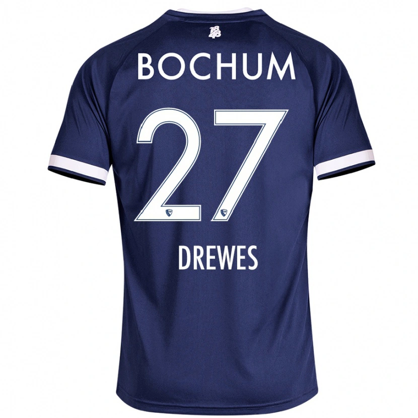 Danxen Herren Patrick Drewes #27 Dunkelblau Heimtrikot Trikot 2024/25 T-Shirt