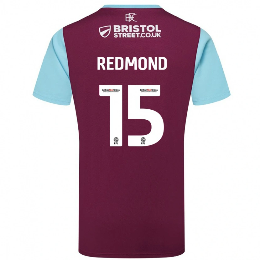 Danxen Herren Nathan Redmond #15 Burgunderrot Himmelblau Heimtrikot Trikot 2024/25 T-Shirt