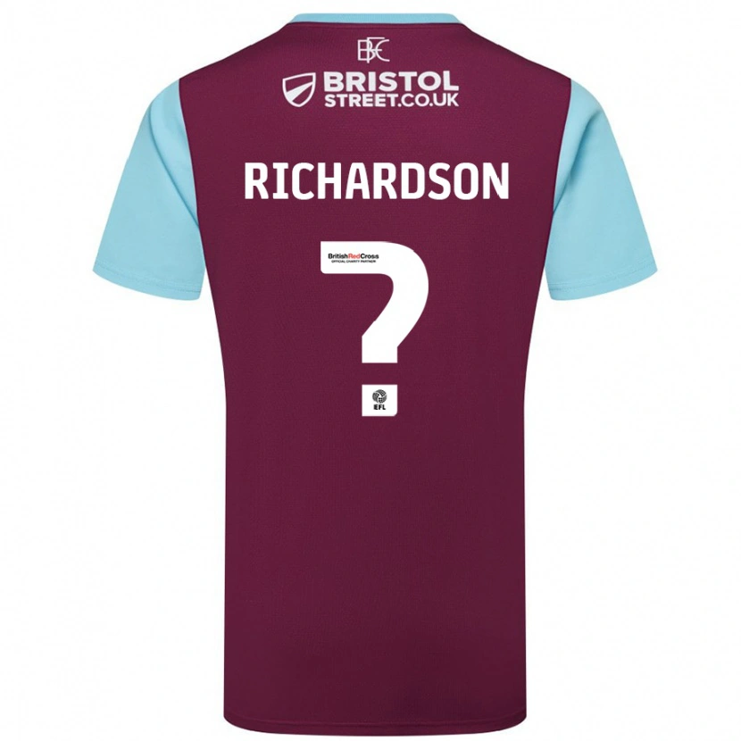 Danxen Herren Lewis Richardson #0 Burgunderrot Himmelblau Heimtrikot Trikot 2024/25 T-Shirt