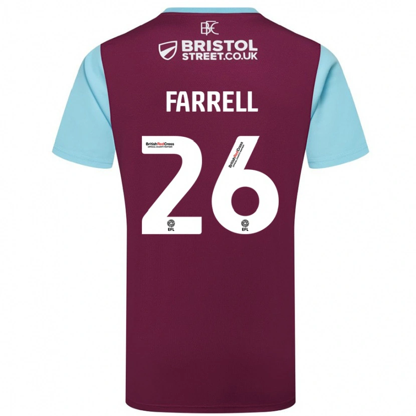 Danxen Herren Lucy Farrell #26 Burgunderrot Himmelblau Heimtrikot Trikot 2024/25 T-Shirt